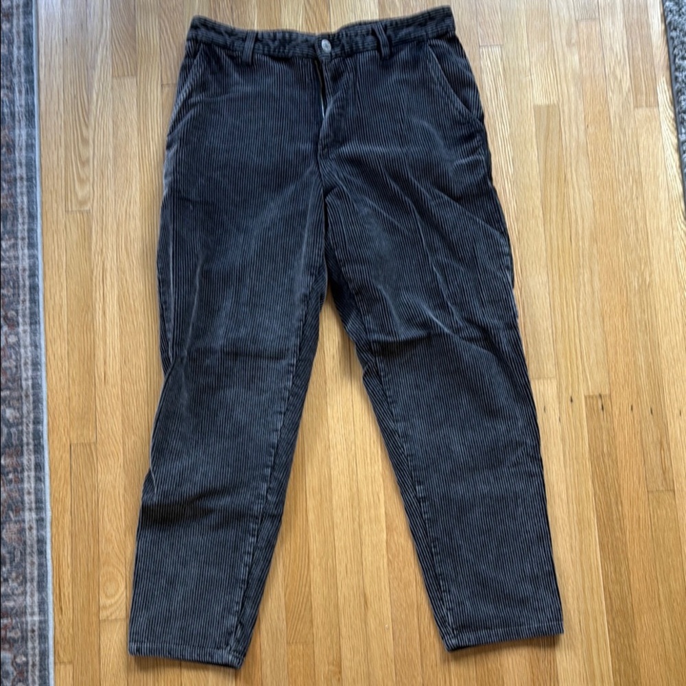 Zara Black Corduroy Carrot Cut Pants